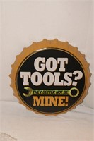 Metal Motorcycle Button"Got Tools…Not Be Mine"