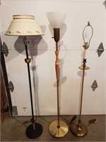 3 Antique Pole Lamps