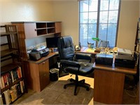 K - Wraparound Desk & Chair Lot 2pc
