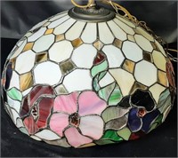 Dale Tiffany 20" Leaded Glass Hanging Lamp