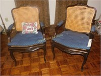 Claw Foot Wicker Chairs Set of 2 with Custom