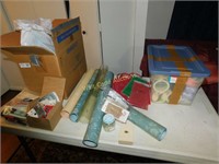 Arts and Crafts Mixed Box Lot- Tote of Ribbon,