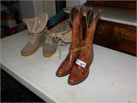 Women's  Boots - 2 Pair - Cowboy Boots Laredo