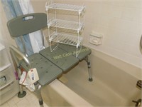 Bath/Shower Chair and Organizer Rack