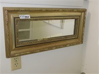 Gold Framed Mirror Approx. 26"x12"