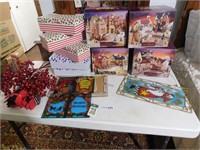 Christmas Lot Stained Glass Art, Villages New In