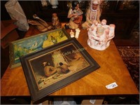 Indian Home Décor Lot- Framed Art and Figurines
