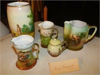 Royal Bayreuth Signed Fine Antique China lot of 5