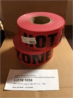 Lot of 2 Rolls of Red Hot Zone Tape