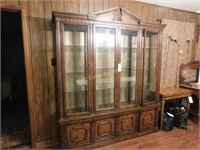 China Hutch with Shelves  Lighted Very Heavy