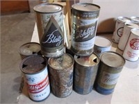 Lot (10) Misc. Steel Beer Cans