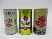 Lot (3) Aluminum Texas Beer Cans
