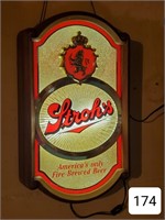 Stroh's Lighted Hanging Sign