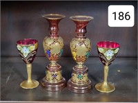 Large Lot of Ventian Art Glassware