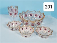 (3) Boxes of Patterned Glassware