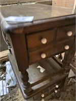 2 WOODEN END TABLES- TV TRAY