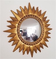 Sunburst Frame Convex Wall Mirror