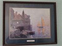 Framed Print "By The Quayside" by E.W. Haslehust