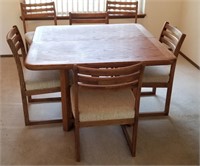 Oak Dining Table & Six Chairs Set