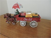 Cast Coke Horse Draawn Wagon  13" L