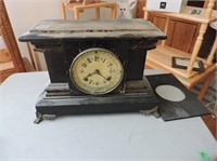Antique New Haven Mantle Clock w/key & Pendulum