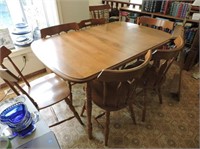 Kitchen Table & Six Chairs Plus Leaf