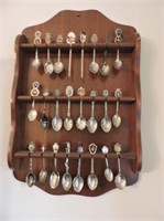 Collector Spoons and Rack