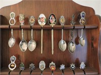 Collector Spoons and Rack