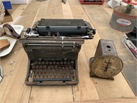 Underwood Typewriter & Scale