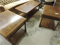 Pair of End Tables, Coffee Table