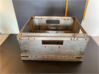 Vintage Metal Dairy Crate
