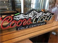 Coors Light Beer Sign - Not Illuminated