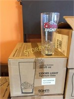12 New Coors Light Beer Glasses