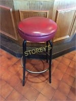 Red Cushioned Bar Stool