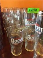 22 Smirnoff Rocket Beer Glasses