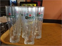14 Heineken Beer Glasses