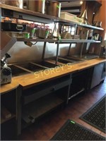 ~128" Serving Station w/ S/S Dbl Overhead