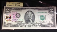 1976 Hollywood stamp issue two dollar bill