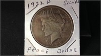 1922D Peace  silver dollar