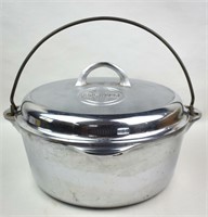GRISWOLD NO. 9 CAST IRON NICKEL FINISH DUTCH OVEN