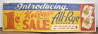 1938 KELLOGG'S ALL-RYE FLAKES ADVERTISING BANNER