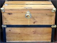 HAND-MADE TRUNK FROM ANTIQUE FLOOR BOARDS
