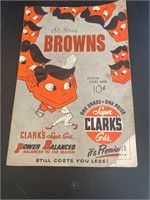 1952 St. Louis Browns Scorecard