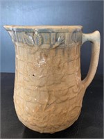 Stoneware lattice milk pitcher