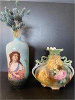Royal Bayreuth & Austria portrait vase