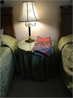 Tapestry, Table & Lamp