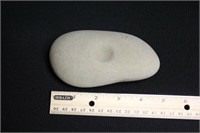 Native American Indian thumb grinding stone, 5"