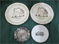 2 Orono Masonic Lodge plates, silver plated plate