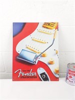 Affiche publicitaire métallique Fender