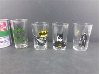 4 verres de collection dont Batman DC Comics